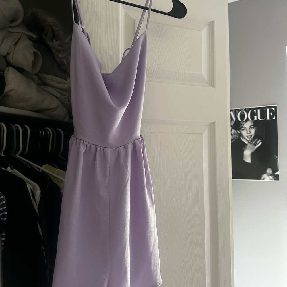 Lavender Satin Romper